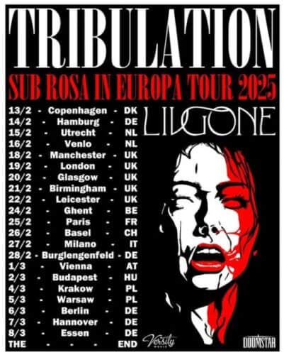 Tribulation Sub Rosa Tour poster